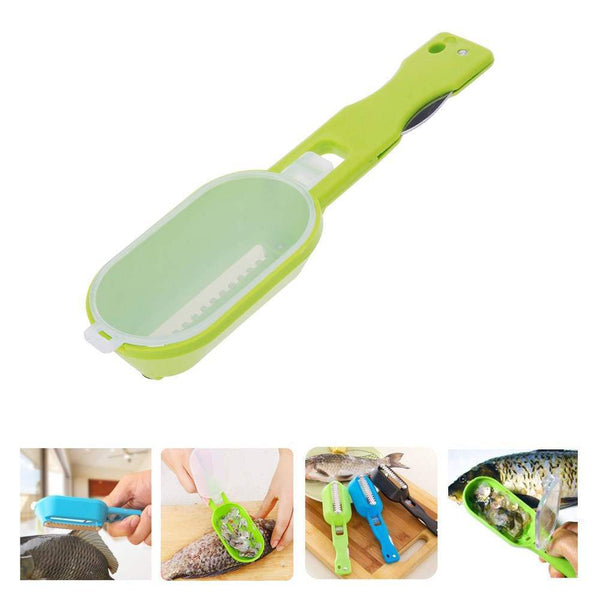 Fish-killing knife with a knife to scrape off fish scales